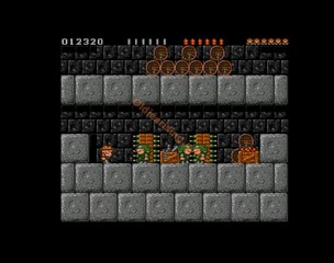 une photo d'Ã©cran de Rick Dangerous sur Commodore Amiga